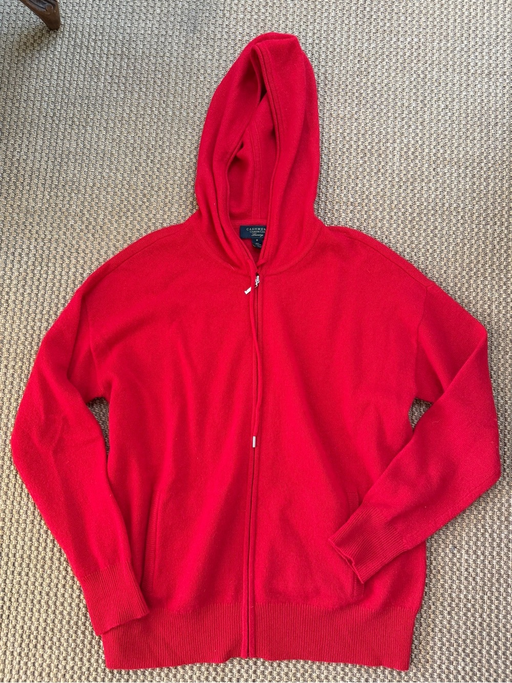 100% cashmere zip up sweater
